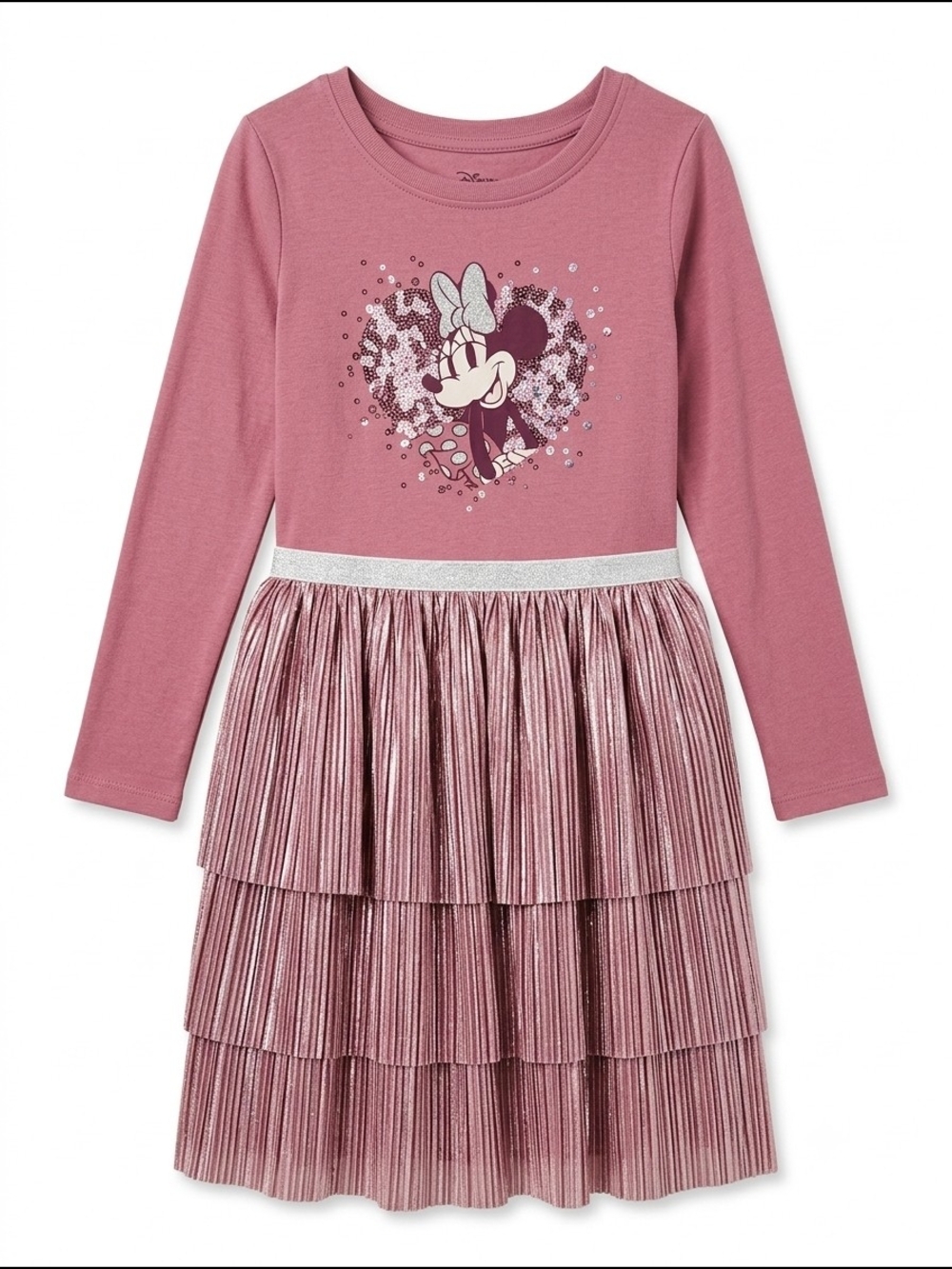 Disney Minnie Mouse Mauve Layered Pleated Dress Size 5T